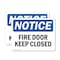 Signmission Fire Door Keep Closed OSHA Notice Sign, Plastic, 14in W x 10in L, 2PK OS-2PACK-NS-P-1014-L-12575 - alternate 1